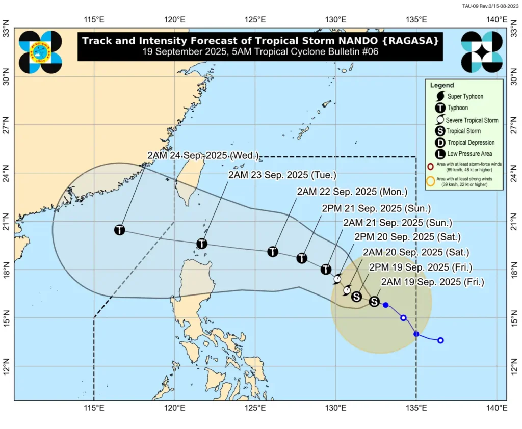 Typhoon Lagasa (NANDO) to Affect Weather This Weekend