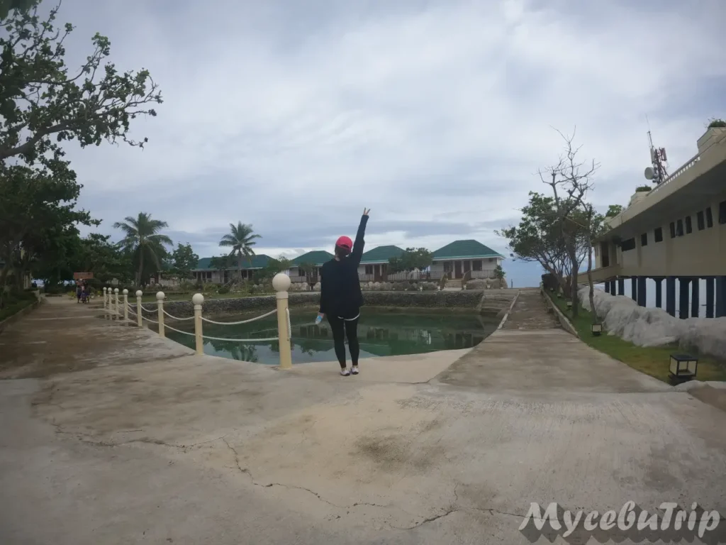 Scenic view of the long wooden bridge at Nalusuan Island